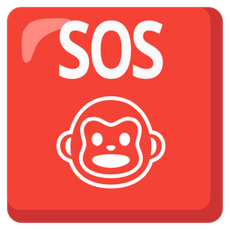 SOS button and monkey face