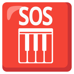 SOS button and musical keyboard