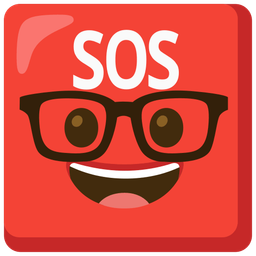 SOS button and nerd face