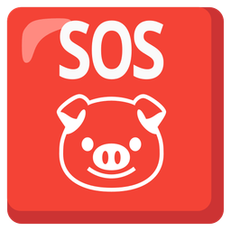 SOS button and pig face