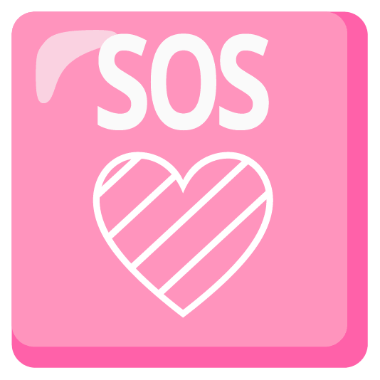 SOS button and Pink heart