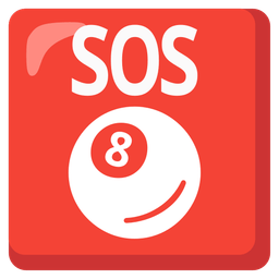 SOS button and pool 8 ball