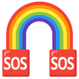 SOS button and rainbow