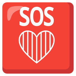 SOS button and red heart