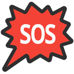 SOS button and right anger bubble