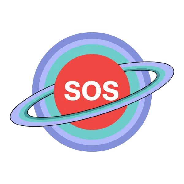 SOS button and Ringed planet