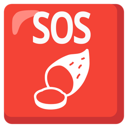 SOS button and roasted sweet potato