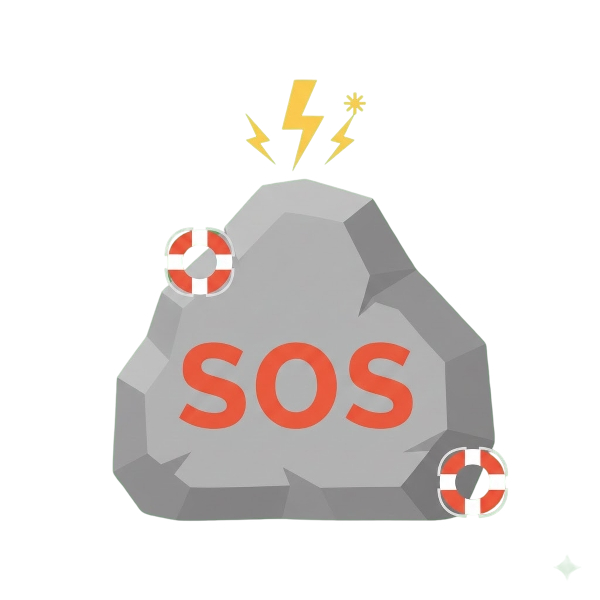 SOS button and Rock