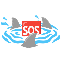 SOS button and shark