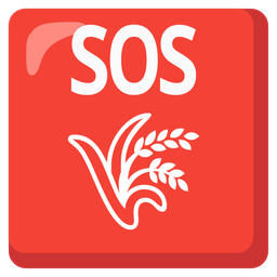 SOS button and sheaf of rice