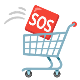 SOS button and shopping cart