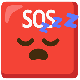 SOS button and sleeping face