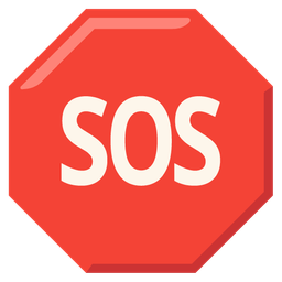 SOS button and stop sign