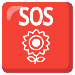 SOS button and sunflower