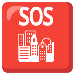 SOS button and sunset