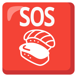 SOS button and sushi
