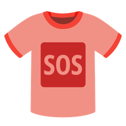 SOS button and t-shirt