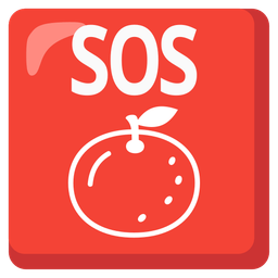 SOS button and tangerine