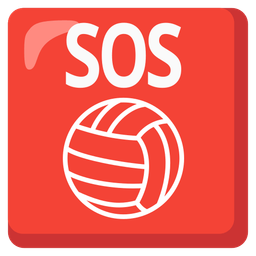 SOS button and volleyball