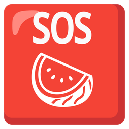 SOS button and watermelon
