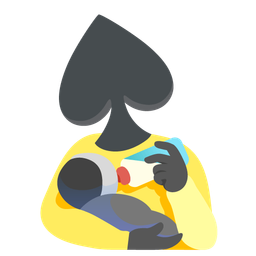 spade suit and baby bottle