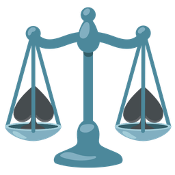 spade suit and balance scale