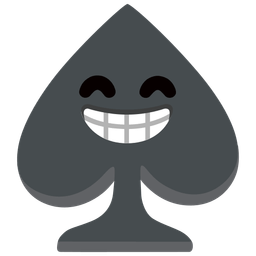 Spade suit and Beaming face with smiling eyes