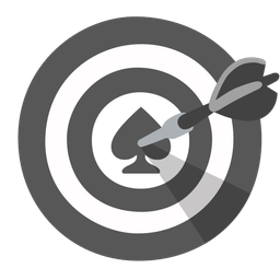 spade suit and bullseye