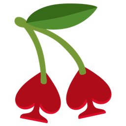 spade suit and cherries