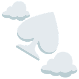 spade suit and cloud
