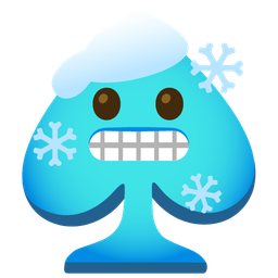 spade suit and cold face