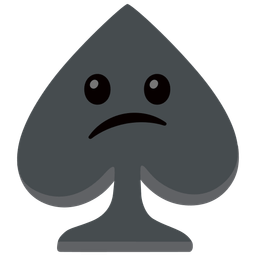 spade suit and confused face
