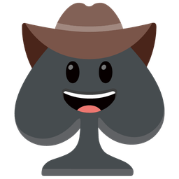 spade suit and cowboy hat face