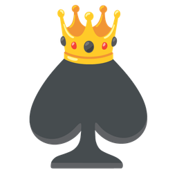 spade suit and crown