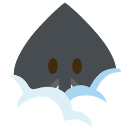 spade suit and face in clouds