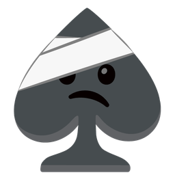 spade suit and face with head-bandage