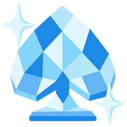 spade suit and gem stone