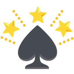 spade suit and glowing star