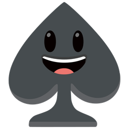 Spade suit and Grinning face with big eyes