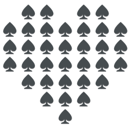 spade suit and heart suit