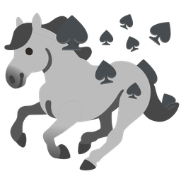 spade suit and horse