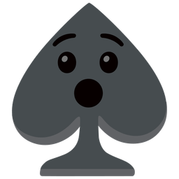 spade suit and hushed face