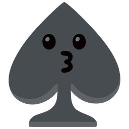 Spade suit and Kissing face