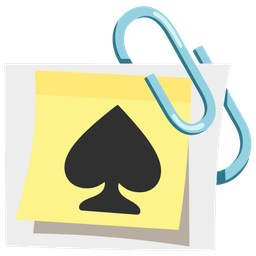 spade suit and linked paperclips