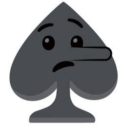 spade suit and lying face