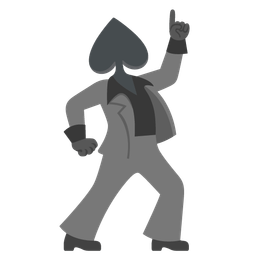 spade suit and mirror ball