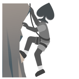 spade suit and mountain