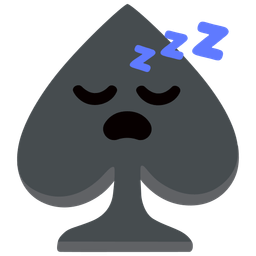 spade suit and sleeping face