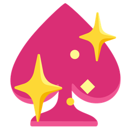 spade suit and sparkling heart