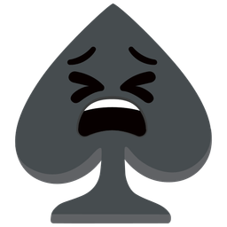 spade suit and tired face